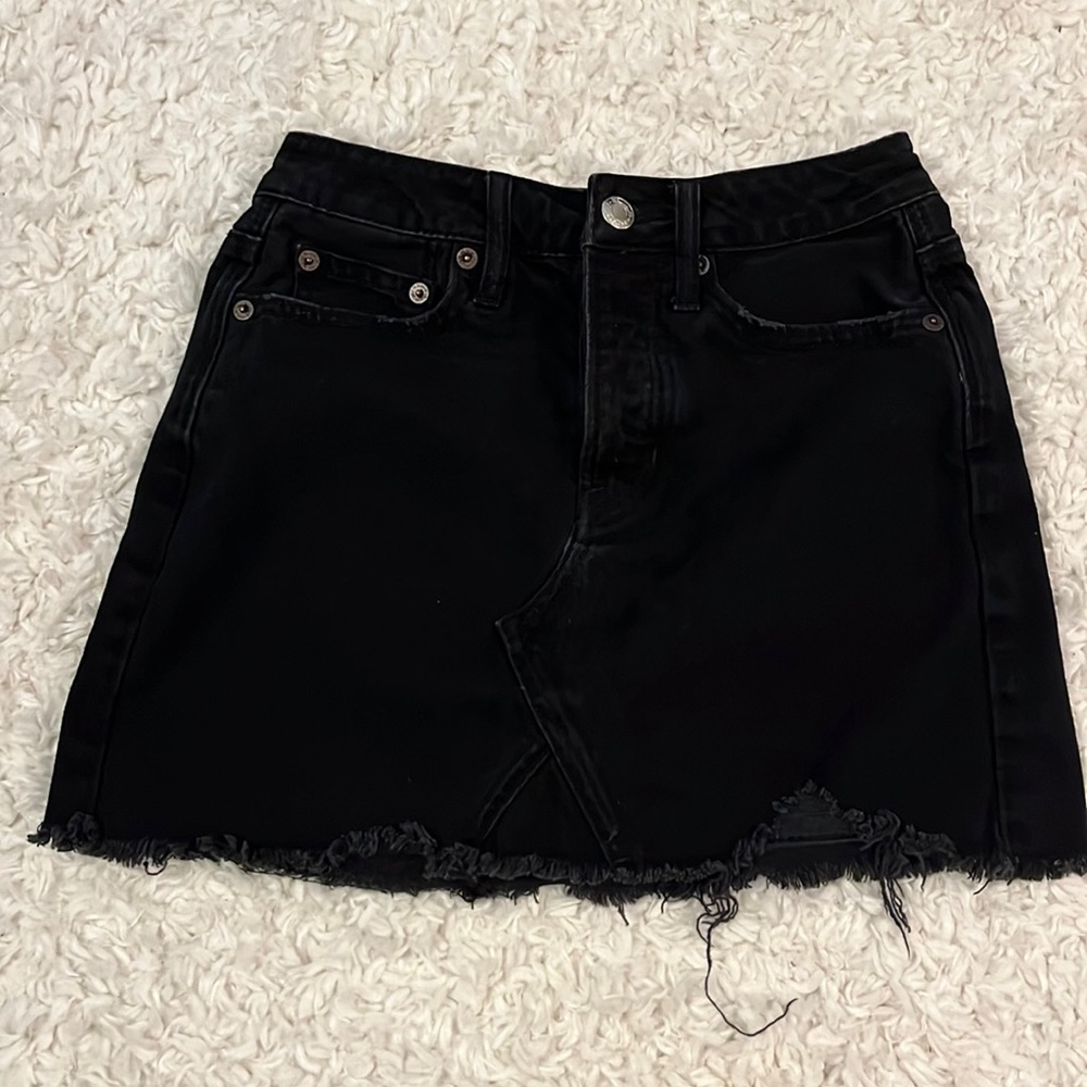 American Eagle Black Denim Skirt